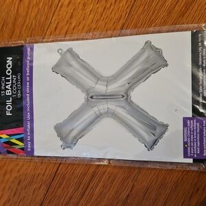 Silver Foil Balloon - Letter X, NWT